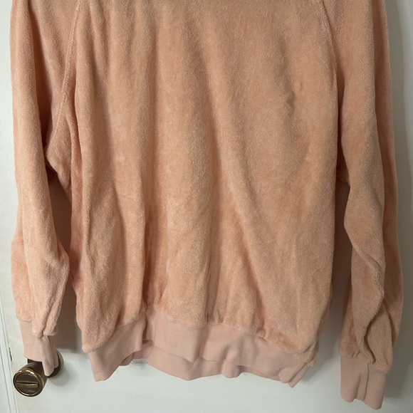 PERFECTWHITETEE SAYLOR TERRY SWEATSHIRT IN PEACHES & CREAM SIZE MEDIUM - Picture 4 of 7